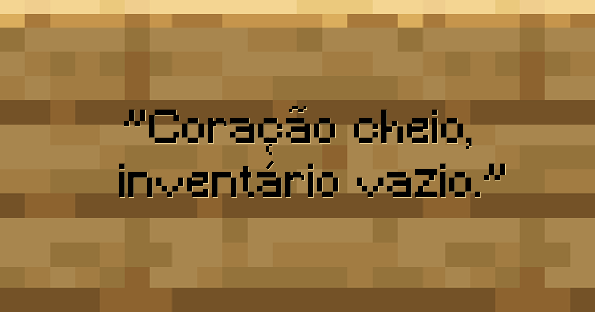 Coração cheio, inventário vazio